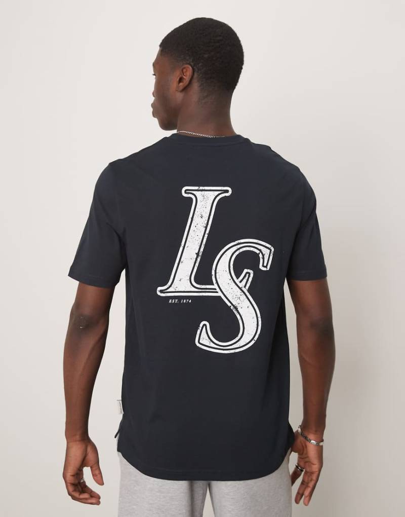Lyle & Scott - T-Shirt in Marineblau mit Emblem-Grafikprint von Lyle & Scott
