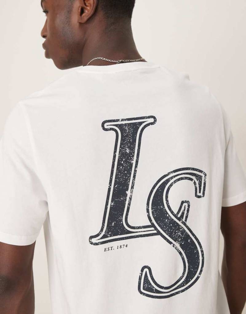 Lyle & Scott - T-Shirt in Weiß mit Emblem-Grafikprint von Lyle & Scott
