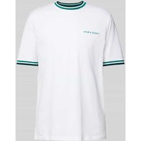 Lyle & Scott T-Shirt mit Label-Stitching in Weiss, Größe S von Lyle & Scott