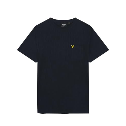 Lyle & Scott T-Shirt mit Taschen-Logo, strukturiert, Dunkelblau, dunkles marineblau, M von Lyle & Scott