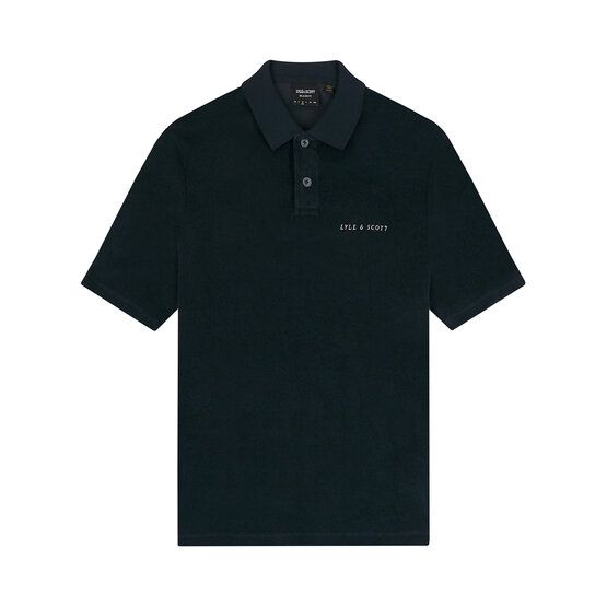 Lyle & Scott Towelling Halbarm Polo navy von Lyle & Scott