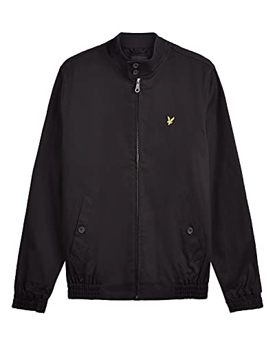 Lyle & Scott Leichte Jacke für Herren schwarz S - Harrington Jacket casual ohne kapuze - Vintage Bomberjacke von Lyle & Scott