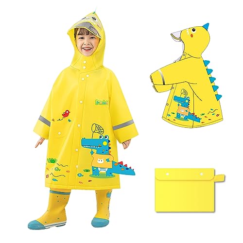 Lymaha Regenmantel Leichter Kinder Regenjacke Wasserdichter Transparenter Hutkrempe Verbreitern Regenponcho mit Kapuze (DE/NL/SE/PL, Numerisch, 110, 120, Regular, Gelb) Lymaha Regenmantel Leichter Kinder Regenjacke Wasserdichter Transparenter Hutkrempe Verbreitern Regenponcho mit Kapuze (DE/NL/SE/PL, Numerisch, 110, 120, Regular, Gelb) von Lymaha