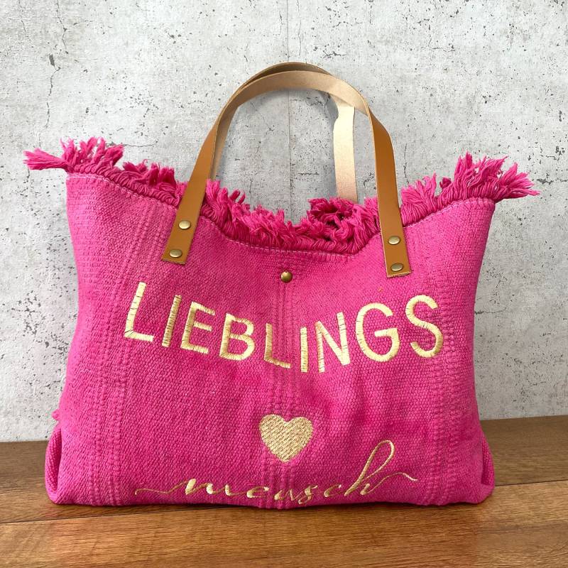 strandtasche Xxl Boho Tasche Shopper Mit Fransen Lieblingsmensch von LymiardeVintageShop