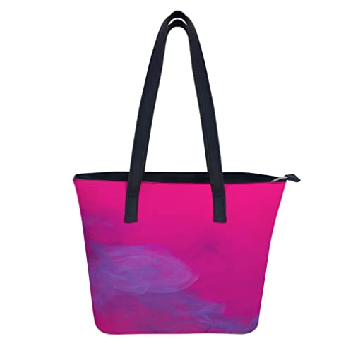 Pink Lila Tote Bags für Frauen Weiches Leder Satchel Hobo Handtasche Große Geldbörsen Shopping Schultertasche Eimer Taschen, mehrfarbig, Einheitsgröße von Lymnaraa