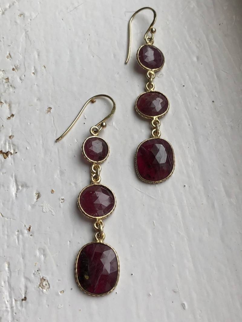 Rosa Saphir Ohrringe Rosa Saphir Ohrringe von LyndeeDesignsJewelry