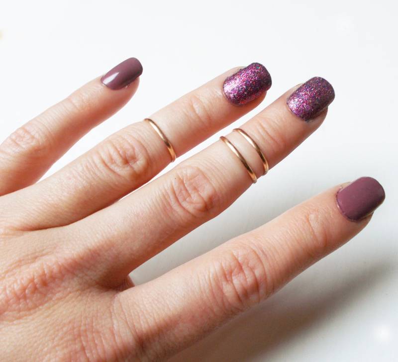 Set Aus Drei 14K Gold Filled Knöchelringen - Stapelbar von LyndyLouDesigns