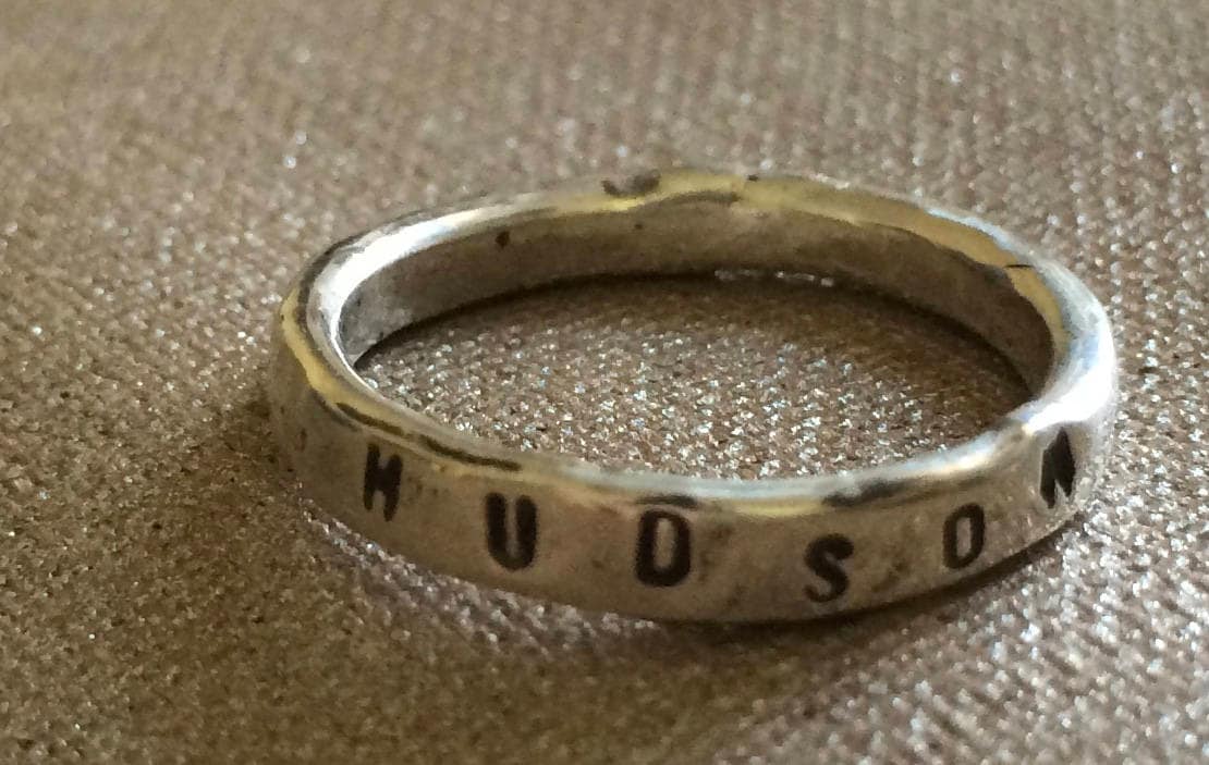 Hand Gestempelt Name Nachricht Band Ring Hand Gestempelt Name Nachricht Band Ring von LynetteFast