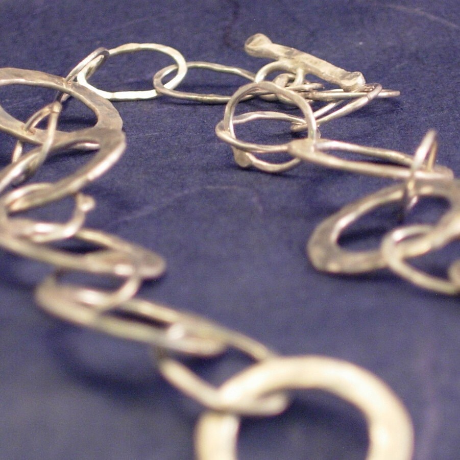 Silber Kreis Kette Halskette Silber Kreis Kette Halskette von LynetteFast