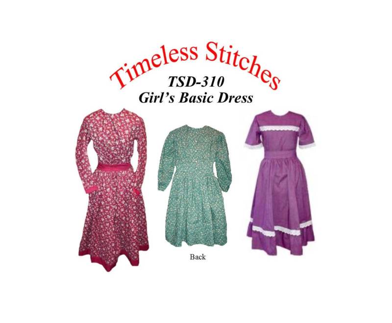 Des Mädchens Basic Kleid 19 Th Jahrhundert Mädchen/Zeitlose Stiche Nähen Muster Spielzeugrichtlinie-310 von Lynnesewingcorner
