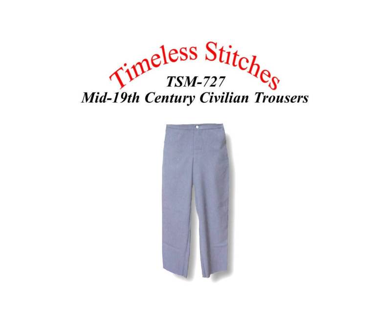 Gesellschaftliche Hose/ 19Th Century Hosenschlitz-Schnittmuster/ Timeless Stitches Schnittmuster Tsm-727 von Lynnesewingcorner