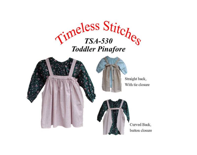 Kleinkind Pinafore/Kleinkind - Kleid/Zeitlose Stiche Schnittmuster Tsa-530 Pinafore von Lynnesewingcorner