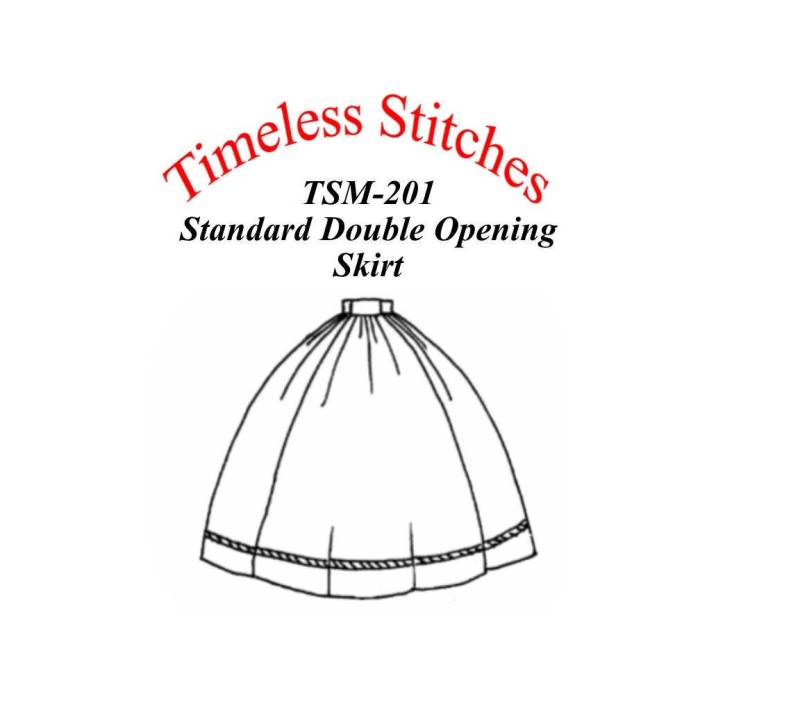 Standard Rock Mit Doppelter Öffnung/19Th Century Basic Pattern/ Timeless Stitches Schnittmuster Tss-201 von Lynnesewingcorner