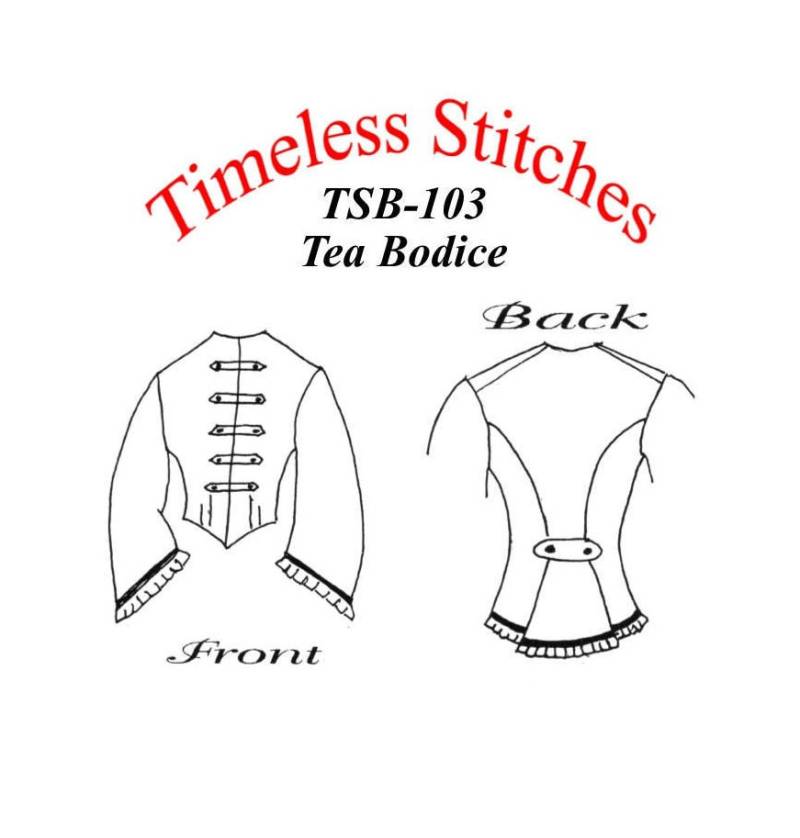 Tea Mieder/Mid - 19Th Century/ Bürgerkrieg Ära Muster/ Zeitlose Stiche Schnittmuster Tsb-103 von Lynnesewingcorner