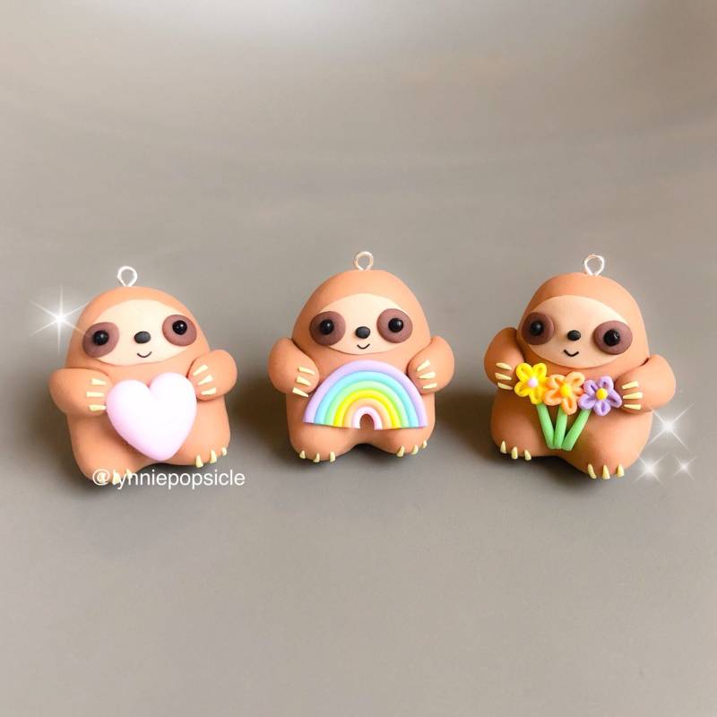 Süßer Faultier Anhänger, Kawaii Faultier, Polymer Clay Geschenke, Halskette, Schlüsselanhänger, Faultierliebhaber, Niedliches Süßer Faultier Anhänger, Kawaii Faultier, Polymer Clay Geschenke, Halskette, Schlüsselanhänger, Faultierliebhaber, Niedliches von LynniePopsicle