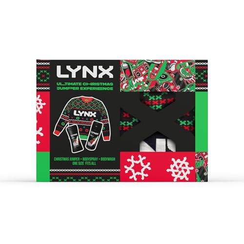 LYNX Ultimate Christmas Jumper Deodorant Geschenkset Body Wash & Body Spray Weihnachtsgeschenke für Ihn 2 Stück von Lynx