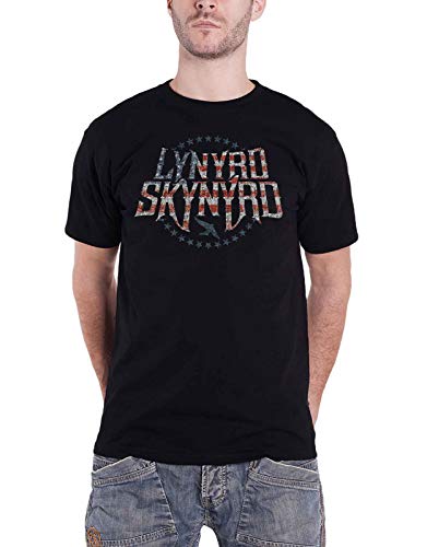 Lynyrd Skynyrd T Shirt Stars and Stripes Band Logo Nue offiziell Herren Schwarz XXL von Lynyrd Skynyrd