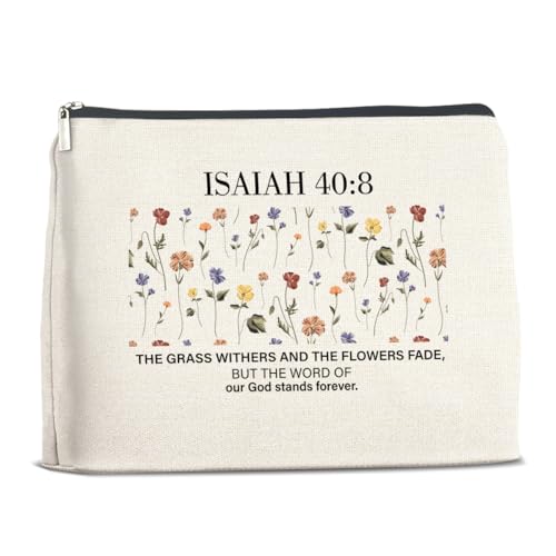 LyoGao Christliches Geschenk für Frauen, inspirierende, religiöse Geschenke für Frauen, Freunde, Schwester, Tochter, Bibelvers Geschenk, christliche Make-up-Tasche, Polychrome, 10 x 7 inches von LyoGao