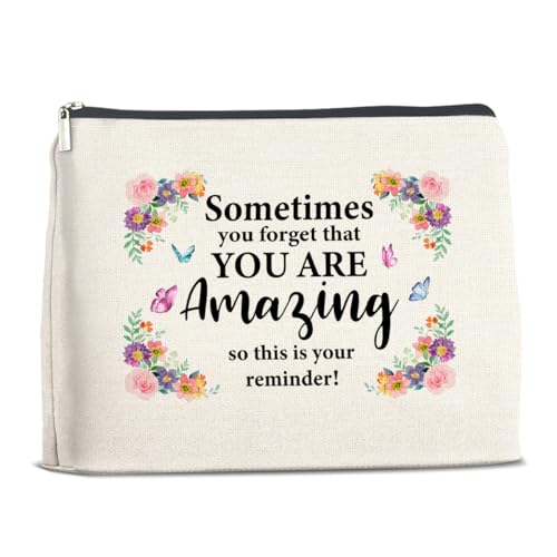 LyoGao Inspirierende Geschenke für Frauen, motivierende Geschenke für Mutter, Tochter, Teenager, Mädchen, Bestie Friend, Cheer Up Geschenke, You Are Amazing Make-up-Tasche, Polychrome, 10 x 7 inches von LyoGao