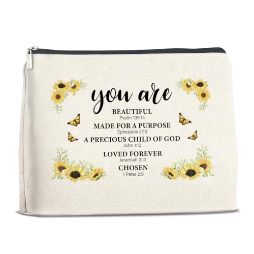 LyoGao Inspirierende christliche Geschenke für Frauen, religiöse spirituelle Geschenke für Schwester, Tochter, Freund, Bestie BFF, positives christliches Geschenk, You Are Make-up-Tasche, Polychrome, von LyoGao