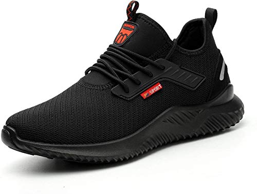 Lyoridra Leichte Arbeitsschuhe Herren S3 Sicherheitsschuhe Damen Sportlich Stahlkappe Sneaker Atmungsaktiv Schutzschuhe von Lyoridra