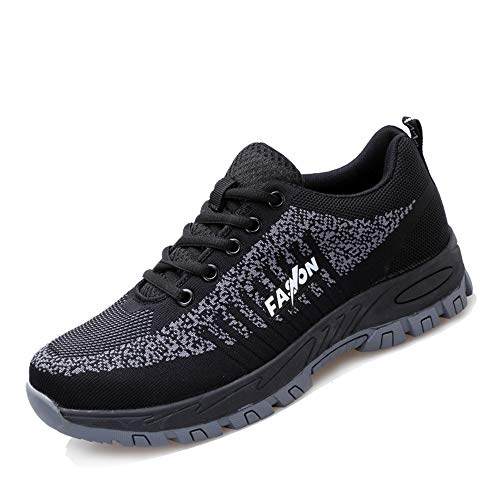 Lyoridra S3 Sicherheitsschuhe Herren Leicht Sportlich Sommer Arbeitsschuhe Damen Sneaker Outdoor Schutzschuhe mit Stahlkappe von Lyoridra