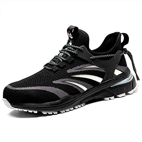 Lyoridra Sicherheitsschuhe Herren Arbeitsschuhe Damen S3 Leicht Sportlich Atmungsaktiv Schutzschuhe mit Stahlkappe Sneaker Gr.36-46 von Lyoridra