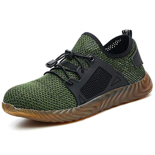 Lyoridra Sicherheitsschuhe Herren Damen S3 Leicht Sommer Arbeitsschuhe Sportlich Atmungsaktiv Schutzschuhe mit Stahlkappe Outdoor Sneaker Unisex von Lyoridra