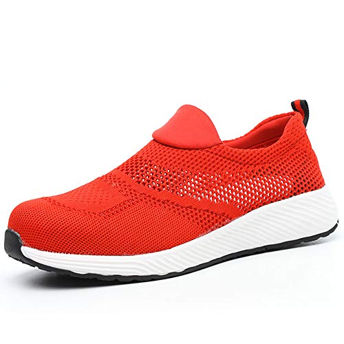 Lyoridra Sicherheitsschuhe Herren Damen S3 Leicht Sommer Arbeitsschuhe Sportlich Atmungsaktiv Schutzschuhe mit Stahlkappe Outdoor Sneaker Unisex von Lyoridra