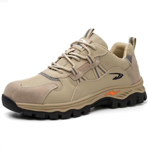 Lyoridra Sicherheitsschuhe Herren Leicht Sportlich Arbeitsschuhe Atmungsaktive Stahlkappenschuhe rutschfest Outdoor Schutzschuhe von Lyoridra