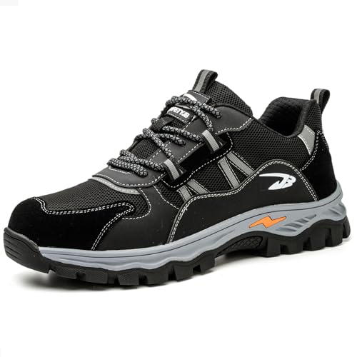 Lyoridra Sicherheitsschuhe Herren Leicht Sportlich Arbeitsschuhe Atmungsaktive Stahlkappenschuhe rutschfest Outdoor Schutzschuhe von Lyoridra