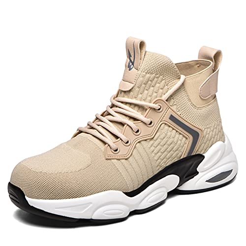 Lyoridra Sicherheitsschuhe Herren S3 Leicht Hoch Arbeitsschuhe Damen rutschfest Atmungsaktiv Sicherheitsstiefel mit Stahlkappe von Lyoridra