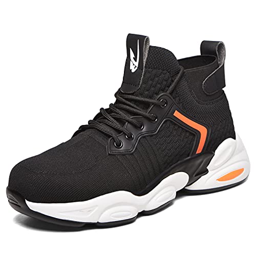 Lyoridra Sicherheitsschuhe Herren S3 Leicht Hoch Arbeitsschuhe Damen rutschfest Atmungsaktiv Sicherheitsstiefel mit Stahlkappe von Lyoridra