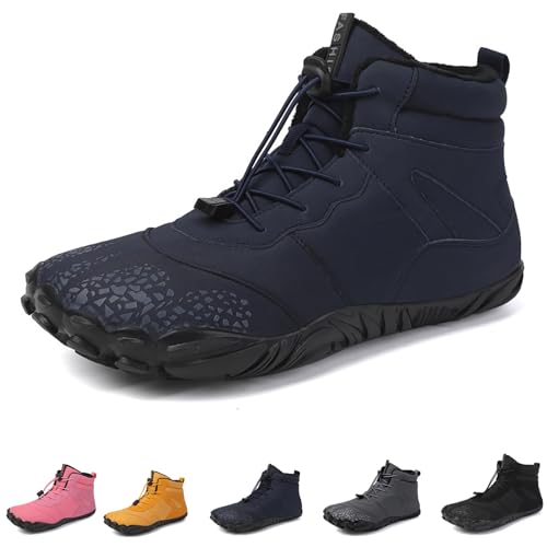 Lyoveu Winter Barfußschuhe,barfussschuhe Damen Herbst Winter,Outdoor Rutschfeste Winterstiefel,Damen Herren Wasserdicht Schnell Trocknend Traillaufschuhe,freiluftkind Barfußschuhe Damen von Lyoveu