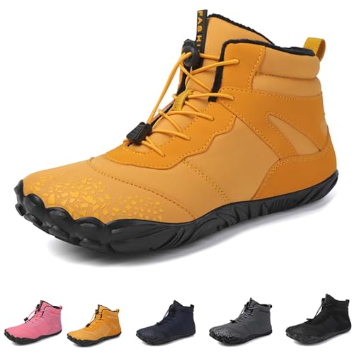 Lyoveu Winter Barfußschuhe,barfussschuhe Damen Herbst Winter,Outdoor Rutschfeste Winterstiefel,Damen Herren Wasserdicht Schnell Trocknend Traillaufschuhe,freiluftkind Barfußschuhe Damen von Lyoveu