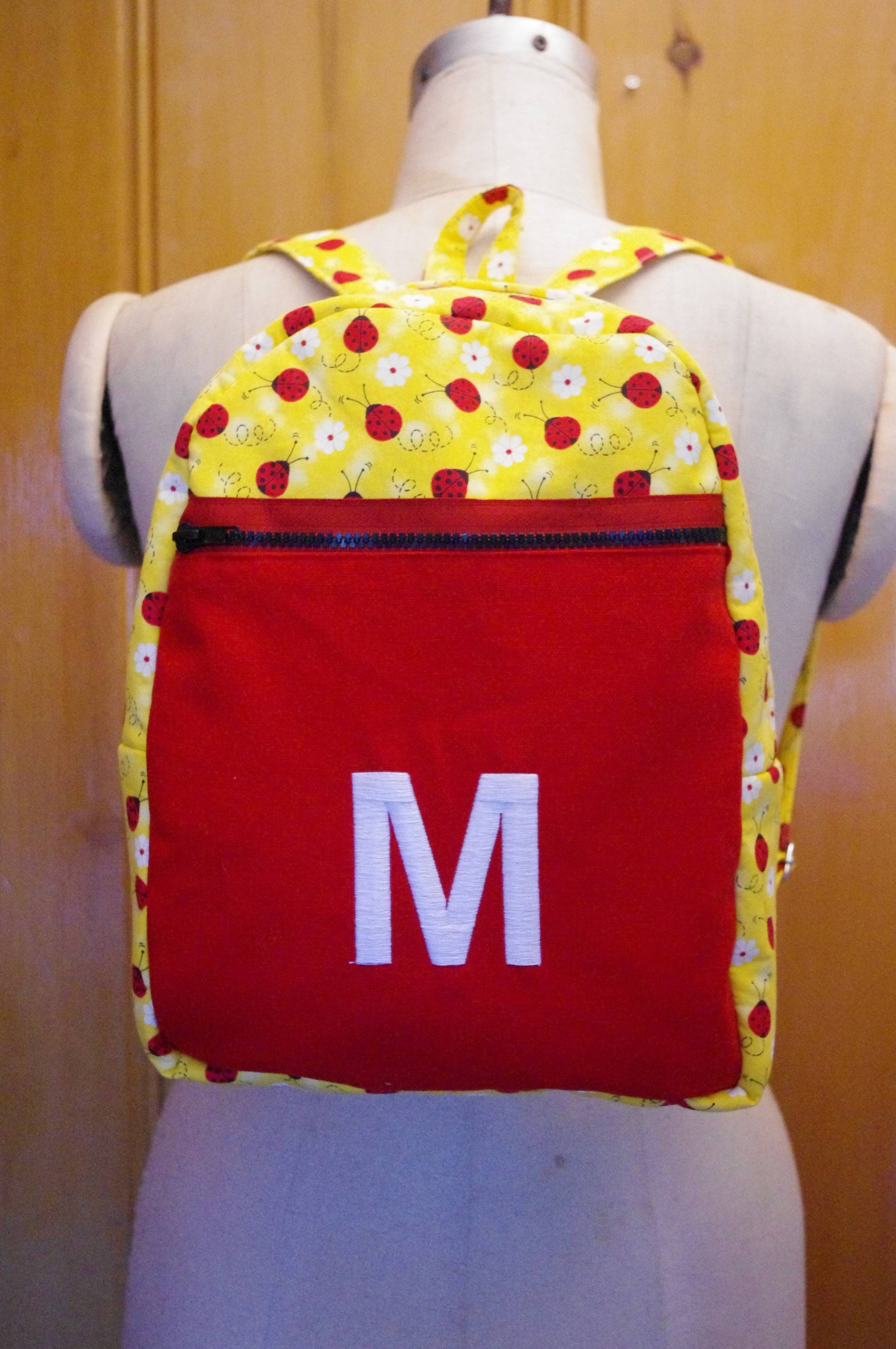 Monogrammiert Marienkäfer Rucksack Monogrammiert Marienkäfer Rucksack von LyraBugDesigns