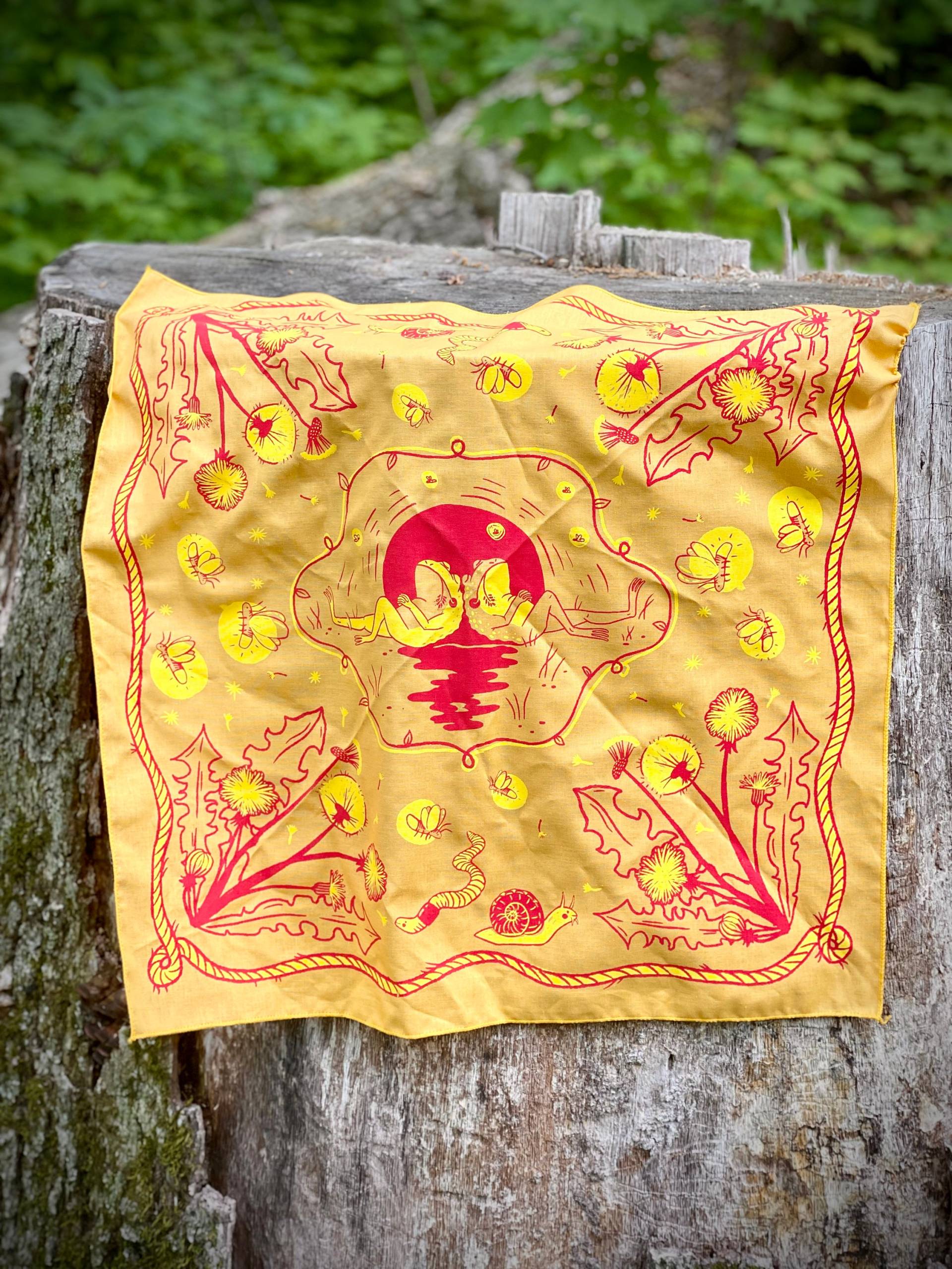 Sommerabend Frosch Bandana von LyreBirdStudio