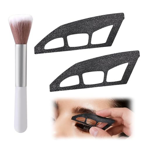 2stk Lidschatten-Assistenten, Schnelles Lidschatten Werkzeug mit Pinsel Make Up Hilfsmittel für Frauen und Make-Up-Anfänger(Schwarz) von Lyreh