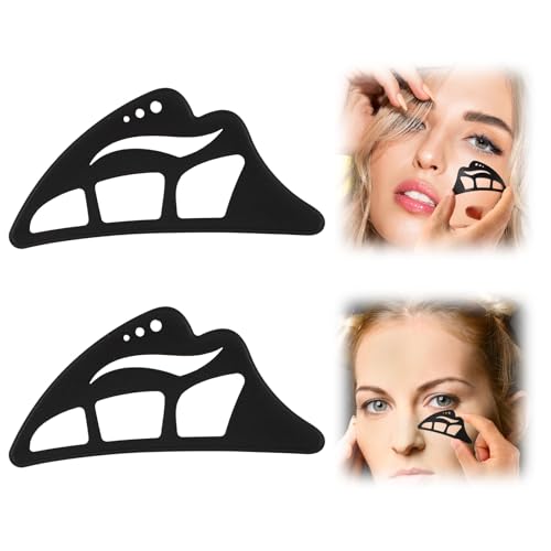 Lyreh 2 Stück Lidschatten Tool, Augen-Make-up-Hilfstool Lidschatten-Schablonen Eyeliner-Vorlage Perfekt für einfaches Auftragen von Lidschatten Frauen Schönheit Schnelles Make-up-Tool von Lyreh