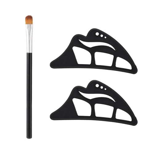 Lyreh 2stk Lidschatten-Assistenten Tool, Multifunktionales Make Up Hilfen aus Silikon mit Flachem Detailpinsel Make-Up-Zubehör für Frauen und Anfänger von Lyreh