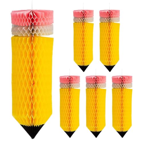 Lyricalist 6 Classroom Themes Decoration Sets - Classroom Ceiling Decorations, Honeycombs Balls Pencil Classroom Decorations | Beautiful and Versatile Classroom Decorations for School, von Lyricalist