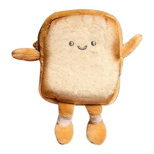 Toast Purse - Bread Purse, Carrying Case Toast Coin Purse, Coin Card Holder | Earbuds Case, Keychain Bag for Store Charging Cable, Change, Coin von Lyricalist