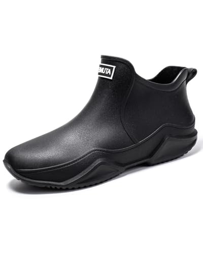 Lyuu Gartenschuhe Kurze Gummistiefel Regenstiefel Wasserdicht Chelsea Boots Schuhe Ankle Unisex Leicht Outdoor Spaziergang Kurz Stiefeletten Herren oder Damen von Lyuu