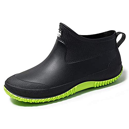 Lyuu Gartenschuhe Unisex Gummistiefel Regenstiefel Wasserdicht Leicht Outdoor Spaziergang Kurz Stiefeletten Herren oder Damen (B-Grün, numeric_39) von Lyuu