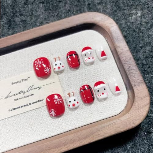 Stück Handgemachte Press-On Nägel, Glossy Milchig & Pink Oval Nägel zum Aufkleben, French Design, Mittel Mandel Fake Nails für Damen, Wiederverwendbar & Natürlich (1166 S, S) von Lyvora