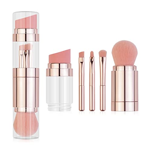 Make-up-Pinsel, Rougepinsel, Make-up-Pinsel-Set, Make-up-Pinsel, 5-in-1 tragbare einziehbare Make-up-Pinsel for Foundation, Augenbrauen, Lippen, Lidschatten, loses Puder, Kosmetik-Set, Make-up-Pinsel- Make-up-Pinsel, Rougepinsel, Make-up-Pinsel-Set, Make-up-Pinsel, 5-in-1 tragbare einziehbare Make-up-Pinsel for Foundation, Augenbrauen, Lippen, Lidschatten, loses Puder, Kosmetik-Set, Make-up-Pinsel- von LyzqxHL