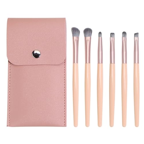 Make-up-Pinsel, Rougepinsel, Make-up-Pinsel-Set, Make-up-Pinsel, 6 x Kosmetikpinsel-Set, tragbar, mit Lidschatten, Augenbrauenpinsel, Augen-Make-up-Werkzeug(Pink) von LyzqxHL