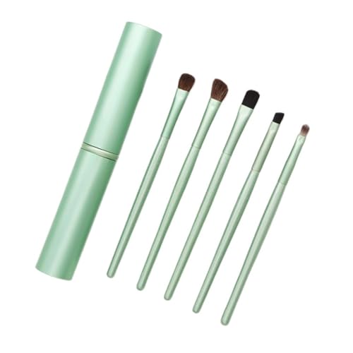 Make-up-Pinsel, Rougepinsel, Make-up-Pinsel-Set, Make-up-Pinsel, Mini-tragbare Augen-Make-up-Pinsel, 5 Stück, komplettes Set an Lidschatten-Make-up-Werkzeugen for Anfänger(Green) von LyzqxHL