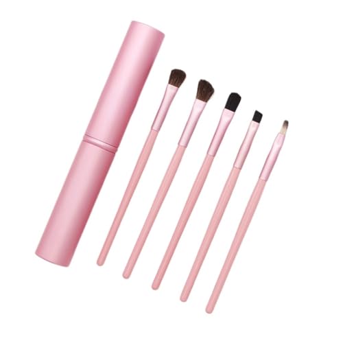 Make-up-Pinsel, Rougepinsel, Make-up-Pinsel-Set, Make-up-Pinsel, Mini-tragbare Augen-Make-up-Pinsel, 5 Stück, komplettes Set an Lidschatten-Make-up-Werkzeugen for Anfänger(Pink) von LyzqxHL