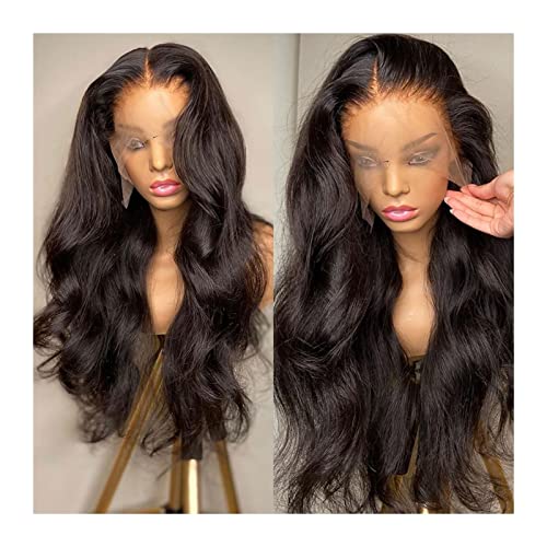 Damenperücken Haarersatz Perücken Brasilianisches Remy 13 x 4 Hd Lace Frontal Perücken Körperwelle Lace Front Perücke 30 Zoll Echthaar for schwarze Frauen, vorgezupft mit Babyhaar Perücke für Mode von Lzeal